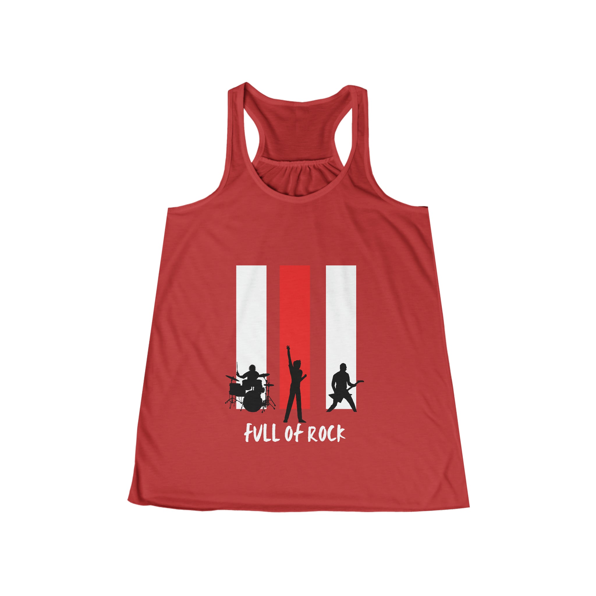 SORTYGO - Full Of Rock Women Flowy Racerback Tank in Red