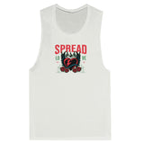 SORTYGO - Spread Love Women Muscle Tank in White