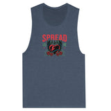 SORTYGO - Spread Love Women Muscle Tank in Heather Navy