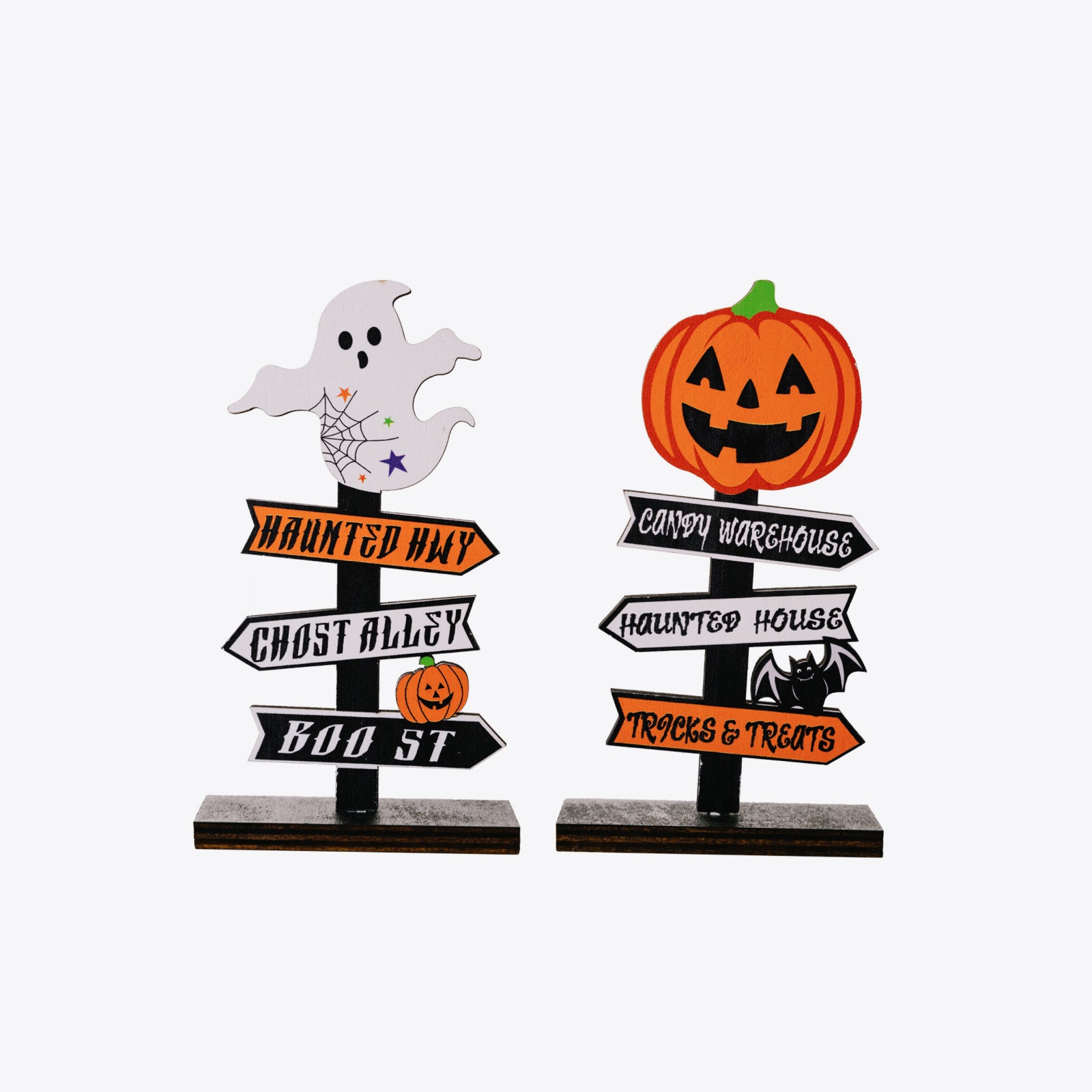 SORTYGO - Spooky Street Signs Halloween Ornaments in