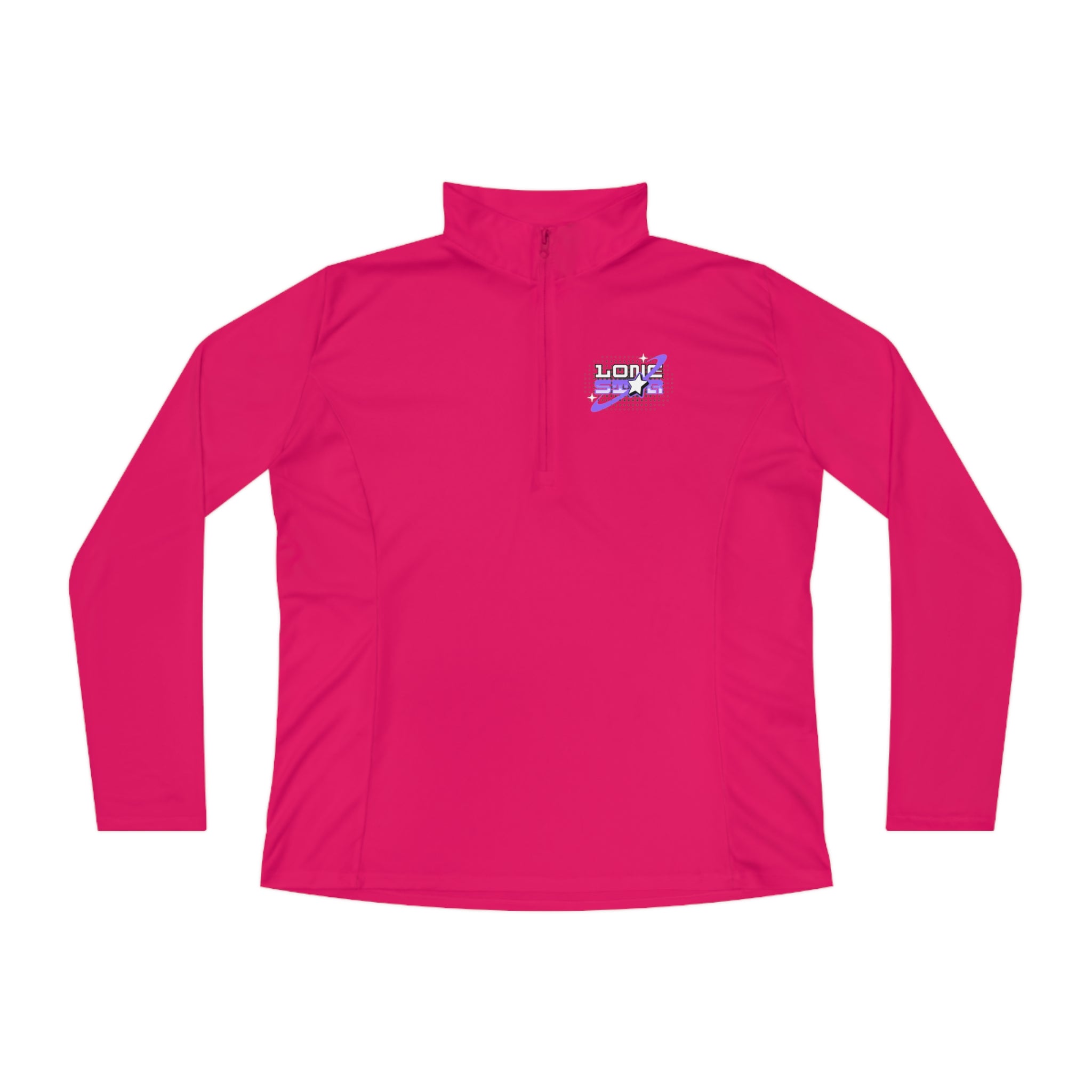 SORTYGO - Lone Star Women Quarter Zip Pullover in Pink Raspberry S