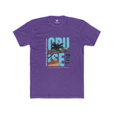 SORTYGO - Cruise Trip Men Fitted T-Shirt in Solid Purple Rush