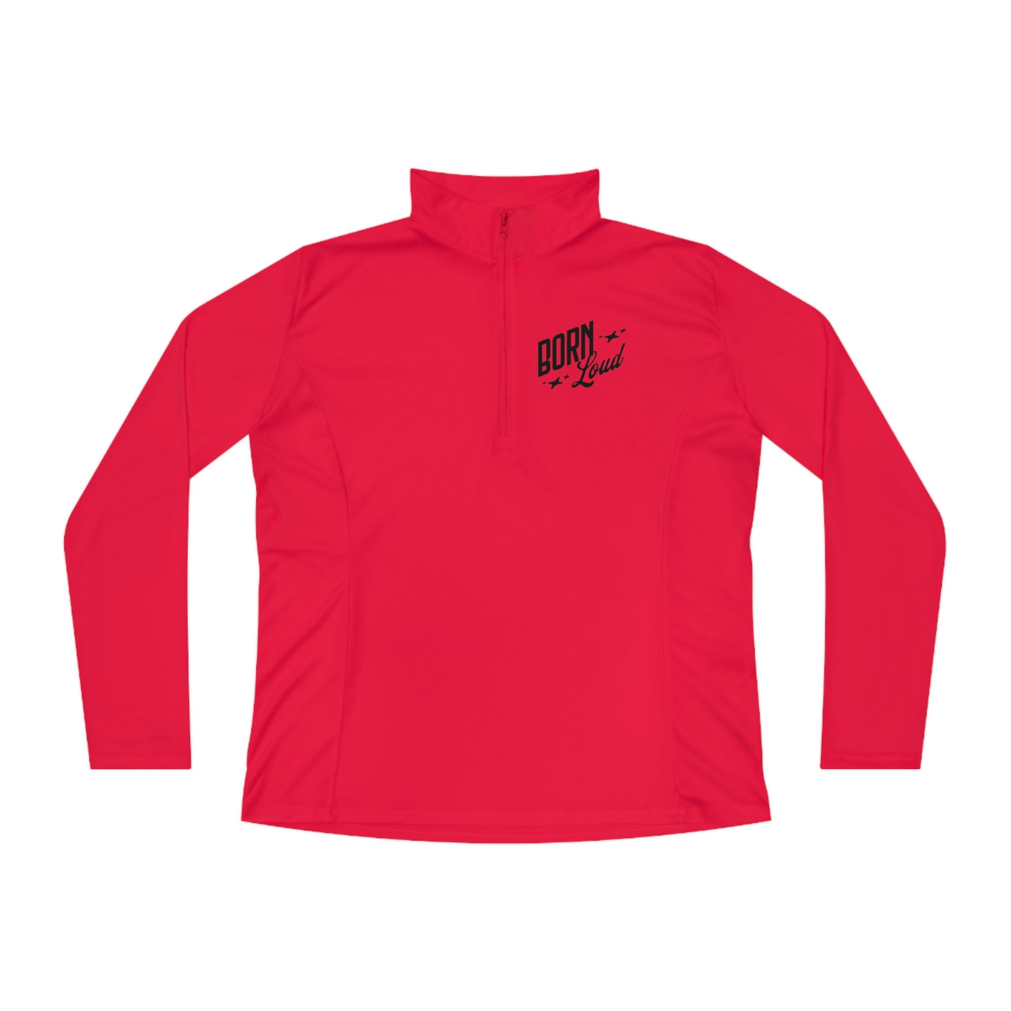SORTYGO - Born Loud Women Quarter Zip Pullover in True Red