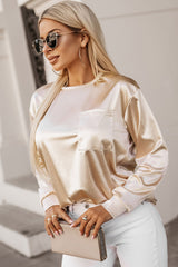 SORTYGO - Satin Luxe Long Sleeve Blouse in