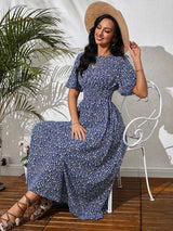 Bohemian Lantern Sleeve Maxi Dress - SORTYGO