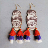 Boho Skull Tassel Earrings - SORTYGO