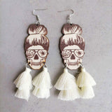 Boho Skull Tassel Earrings - SORTYGO