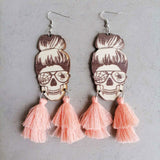 Boho Skull Tassel Earrings - SORTYGO