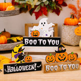 Boo to You Halloween Pumpkin Sign Set - SORTYGO