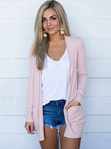 Casual Long Sleeve Knit Cardigan - SORTYGO