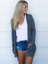 Casual Long Sleeve Knit Cardigan - SORTYGO