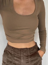 Chic Long Sleeve Crop Top - SORTYGO