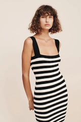 Chic Striped Ankle-Length Dress - SORTYGO