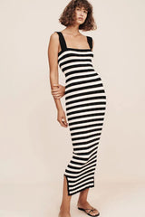 Chic Striped Ankle-Length Dress - SORTYGO