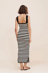 Chic Striped Ankle-Length Dress - SORTYGO