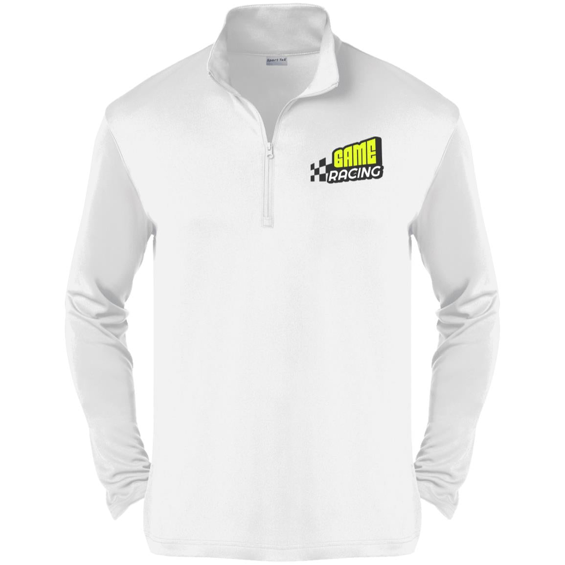 SORTYGO - Game Racing Men Quarter Zip Pullover in White