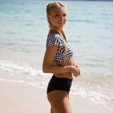 SORTYGO - Chic High Waist Bikini with Short Sleeves in