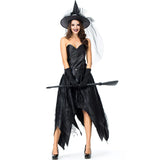 SORTYGO - Enchanting Midnight Witch Costume Set in Black