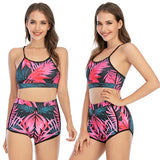 SORTYGO - Tropical Bloom High-Waist Bikini Set in 4