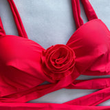 SORTYGO - Radiant Red Bloom Bikini Set in