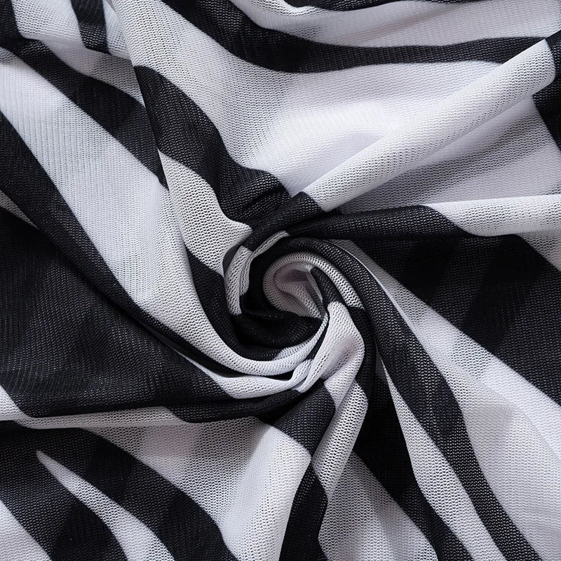 SORTYGO - Exotic Zebra Halter Maxi Dress in