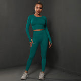 SORTYGO - ZenFlow Seamless Yoga Set in Dark Green