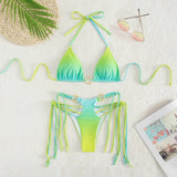 SORTYGO - Sunset Dreams Gradient Bikini Set in Light Green