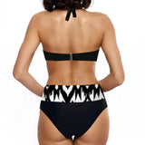 SORTYGO - Retro Polka Dot Halter Bikini Set in