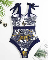 SORTYGO - Floral Fantasy Three-Piece Swimsuit Set in