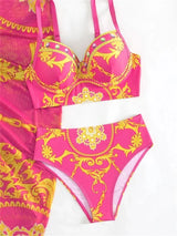 SORTYGO - Regal Radiance Three-Piece Swimsuit Set in