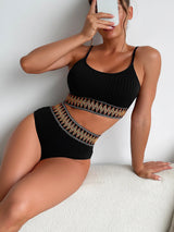 SORTYGO - Ethnic Style High-Waisted Bikini Set in