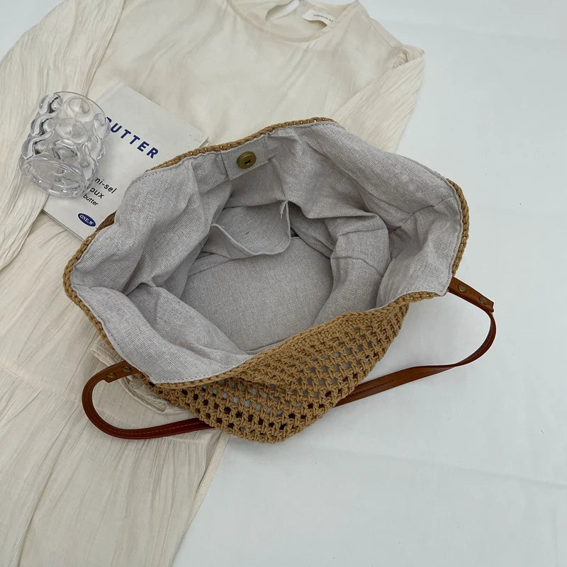 SORTYGO - Elegant Boho Summer Woven Tote Bag in