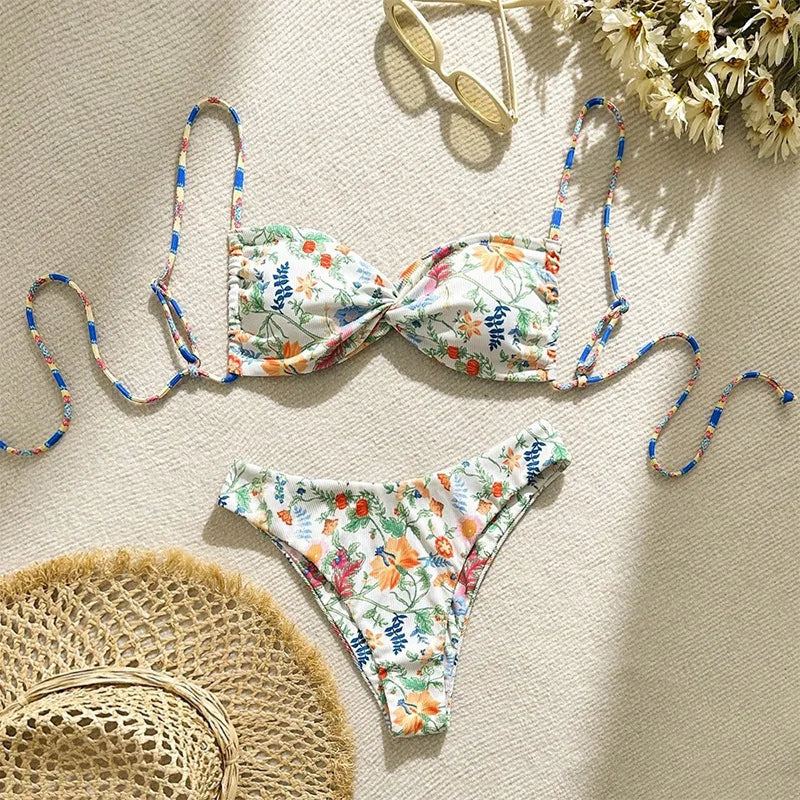 SORTYGO - Sunny Blossoms Floral Bikini Set in Flower