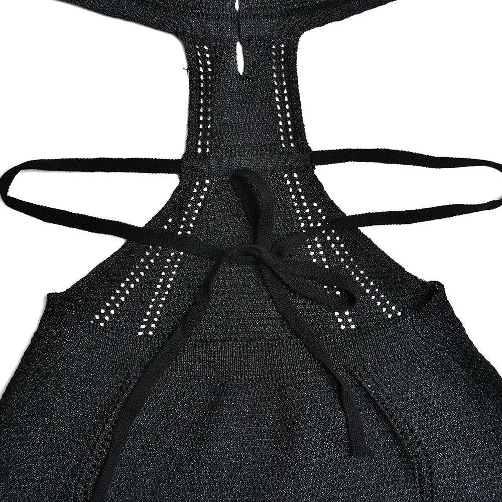 SORTYGO - Allure Halter Knit Mini Dress in