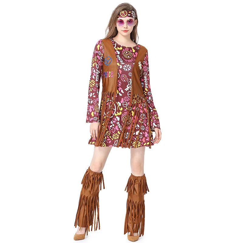 SORTYGO - Groovy Hippie Vibes Costume Set in Brown