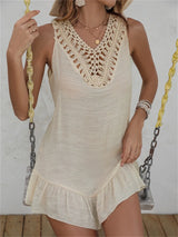 SORTYGO - Boho Charm Crochet Beach Dress in