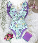 SORTYGO - Jungle Luxe Plunge One-Piece Swimsuit in NA19589HL