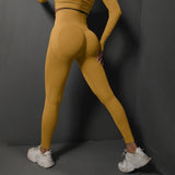 SORTYGO - FlexBoost Seamless Workout Leggings in Yellow