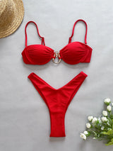 SORTYGO - Scarlet Charm Underwire Bikini Set in Red