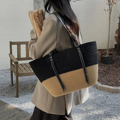 SORTYGO - Rope Woven Tote in Color matching One Size