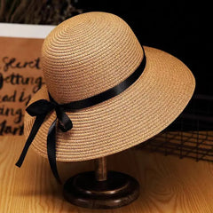 SORTYGO - Wide Brim Sun Hat with Bowknot in coffee 3