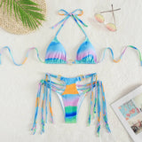 SORTYGO - Sunset Dreams Gradient Bikini Set in Striped