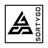 SORTYGO minimalist logo, black logo design, SORTYGO brand identity, modern logo, sleek logo design