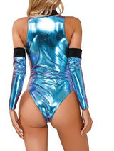 SORTYGO - Galactic Explorer Silver Bodysuit Costume in