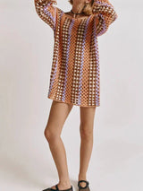 SORTYGO - Boho Crochet Mini Dress in