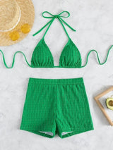 SORTYGO - Elegance Halter Bikini Set in Green