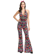 SORTYGO - Retro Flower Power Hippie Costume Set in One Color