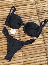 SORTYGO - Scarlet Charm Underwire Bikini Set in Black Style 1