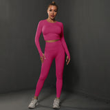 SORTYGO - ZenFlow Seamless Yoga Set in Rose Red