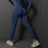 SORTYGO - FlexBoost Seamless Workout Leggings in Dark Blue